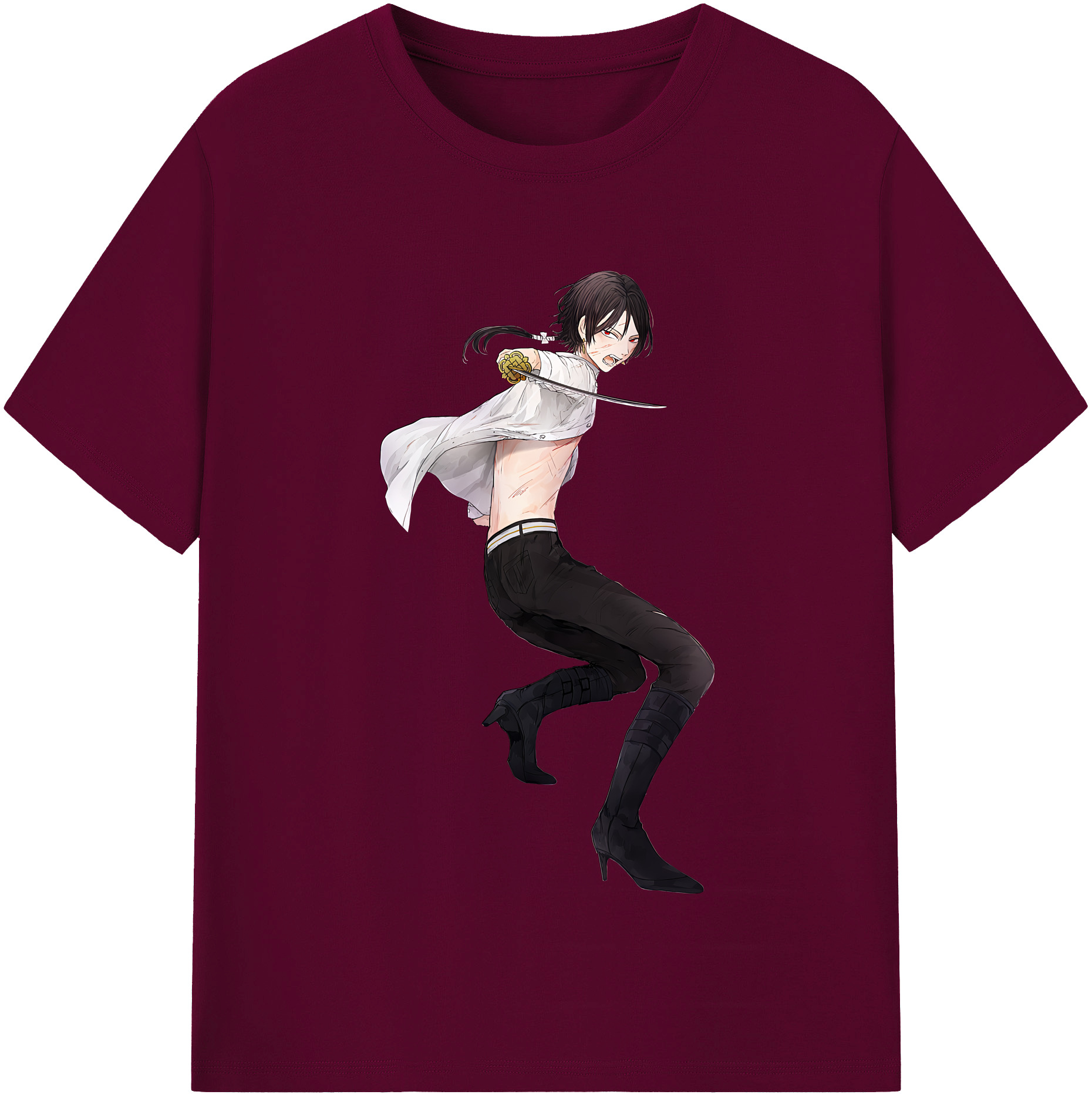 （画像用） 刀剣乱舞 Touken Ranbu レディースカジュアルプリントTシャツ（綿100％）